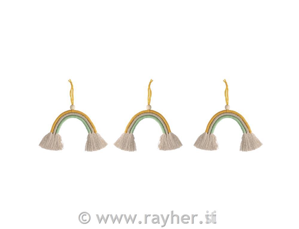 Set per macrame: Arcobaleno, 13cm, 3 pz