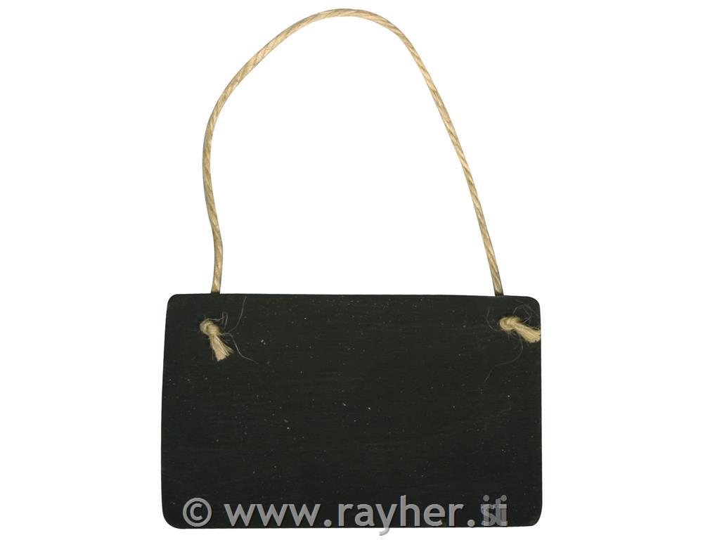 Lesena tabla obešanka, 10x6cm, 2 kosa