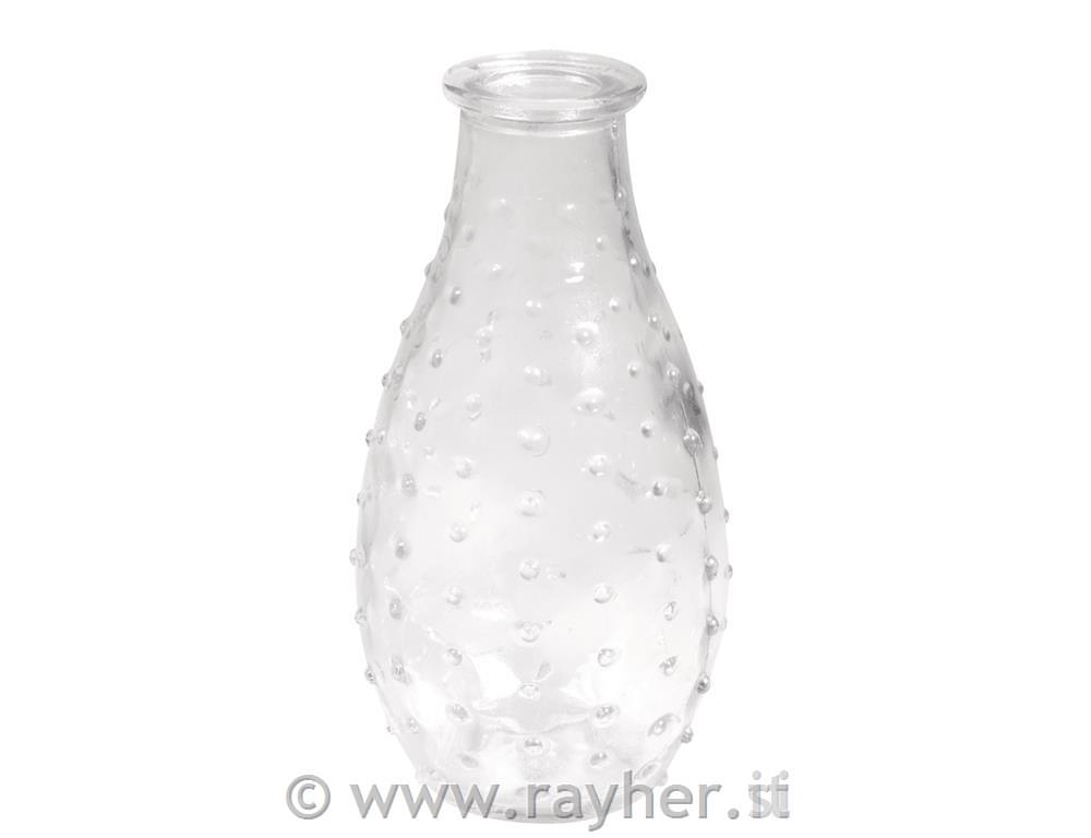 Vaso vetro, 7cm o14cm, a pois