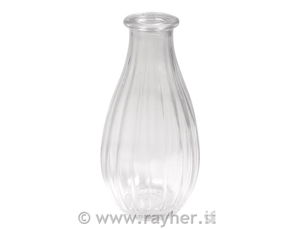 Vaso vetro, 7cm o14cm, a righe