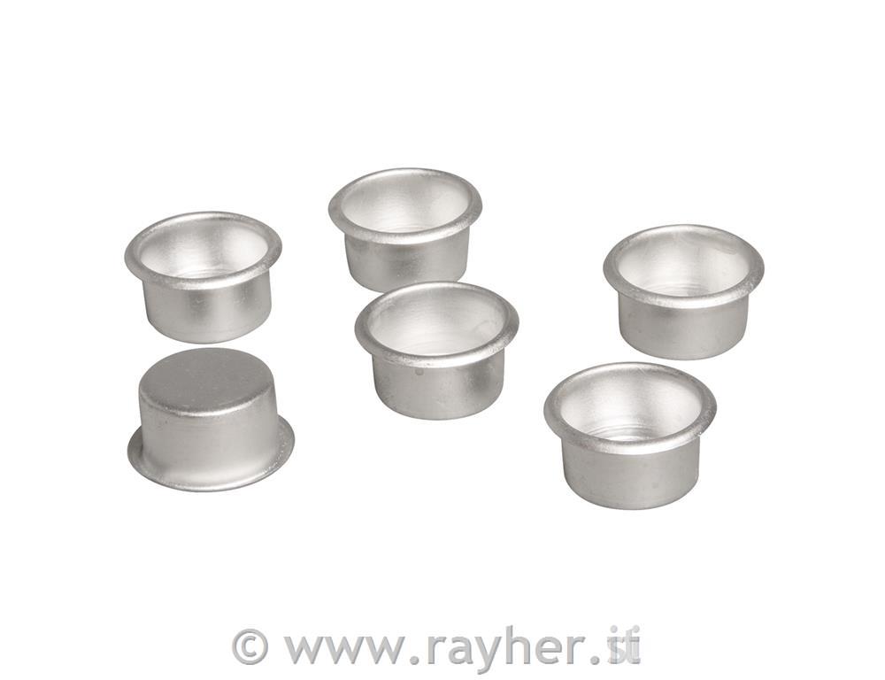 Portalumino metallo, 2,2cm obox 6pz