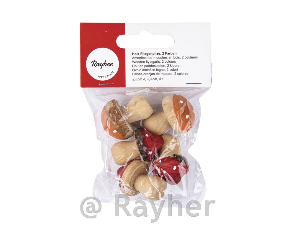 Ovolo malefico legno, 5pz3,3cm, 2 colori, bus.blis. 5pz