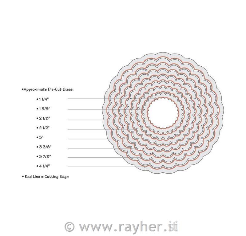 Sizzix Framelits stencil set, 3,2x3,2cm,