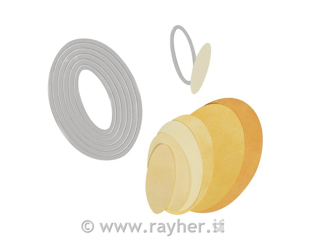 Sizzix Framelits set mascherineOvale, busta 7pz1,6x5,4cm, 8,3x12,1cm