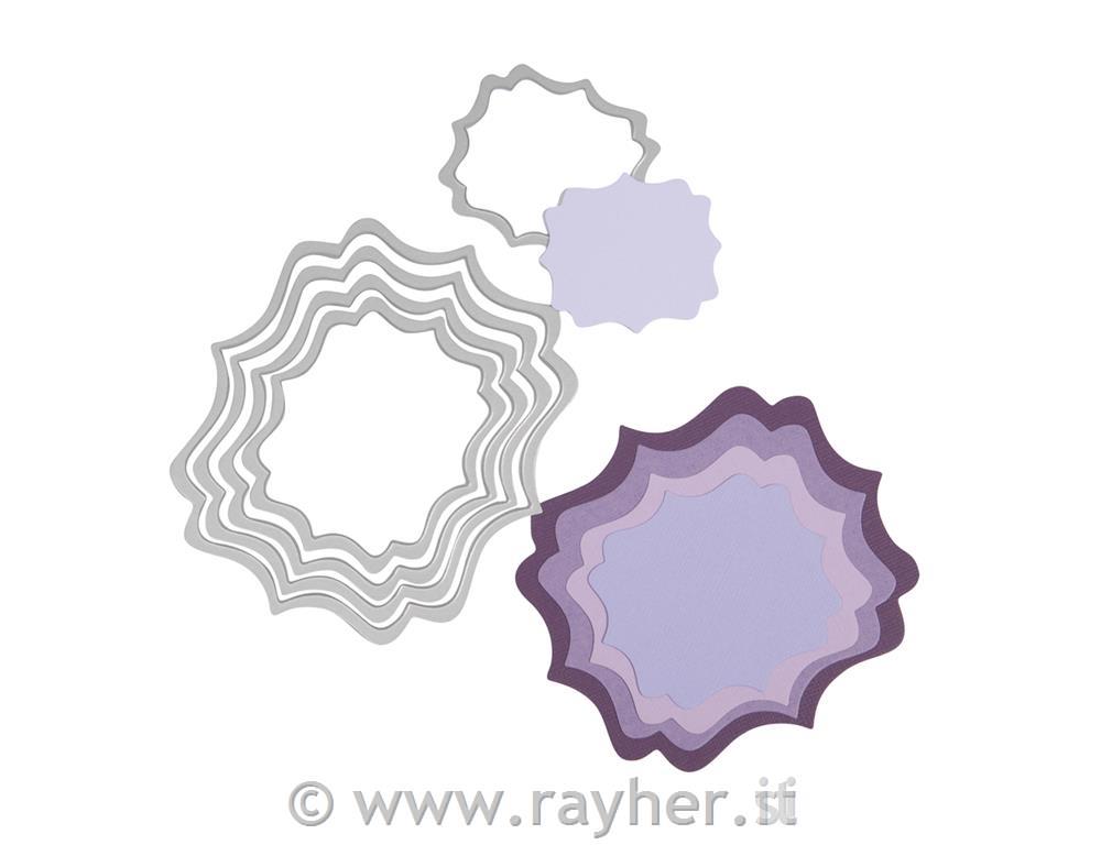 Sizzix Framelits šablone set, etikete, 5 kom.