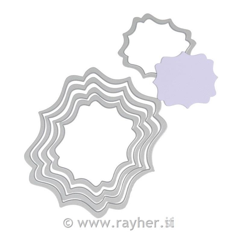 Sizzix Framelits šablone set, etikete, 5 kom.