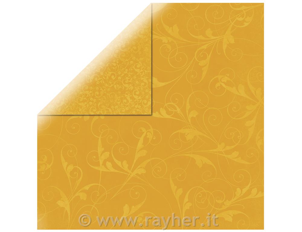 Carta scrapbooking Flourish30,5x30,5cm, 190g/m2arancio