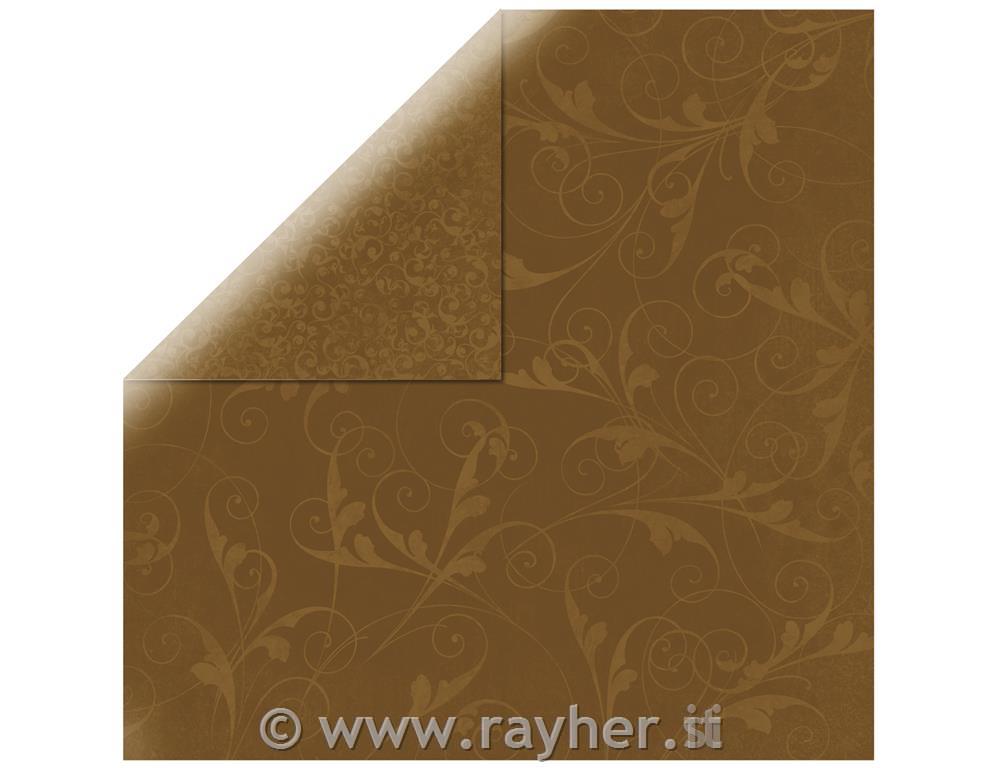 Scrapbooking papir Flourish, čokolada, 3