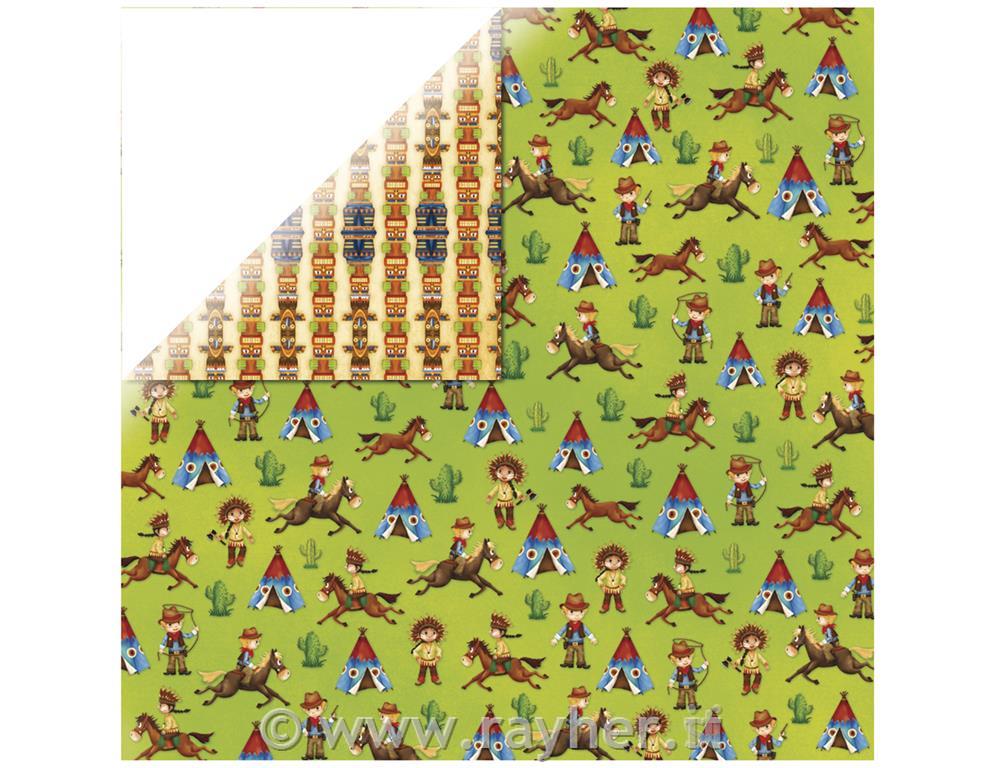 Carta scrapbooking misto30,5x30,5cm, 190g/m2