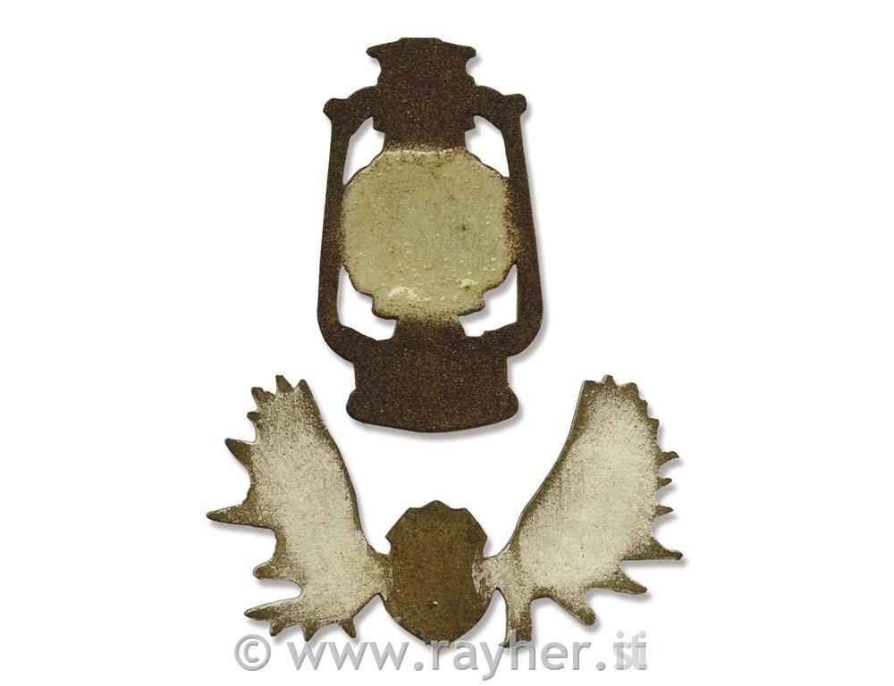 Sizzix Movers&Shapers Magnetic SetMini Lantern&Antlers,T.Holtz, bus.blis.7,62x4,45cm-3,81x6,35cm