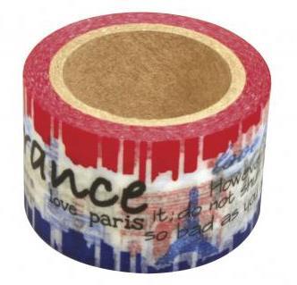 Washi tape lepilni trak, Francija, 15 mm