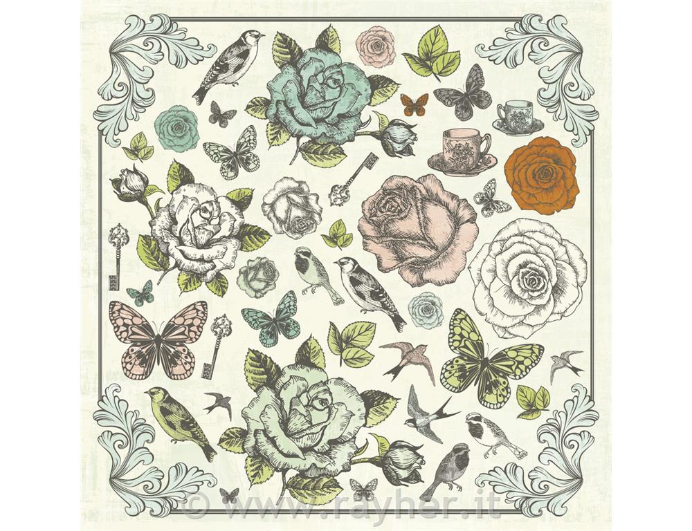 Carta scrapbook Clove, 30.5x30.5cm150g/m2