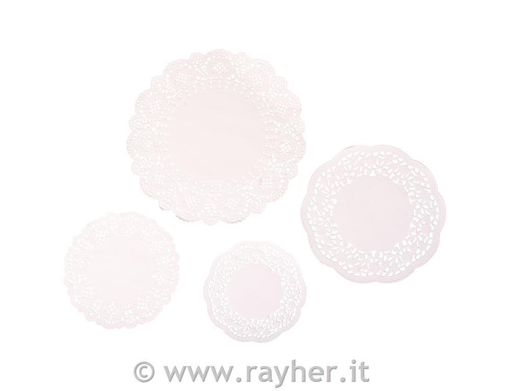 Set carta pizzo: tondoo11-21,5cm,bus.blis. 60pzbianco