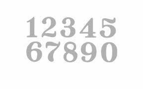 Fustelle Rayher: Numeri Piccolibus.blis. 10 pz0,8-1,9cm