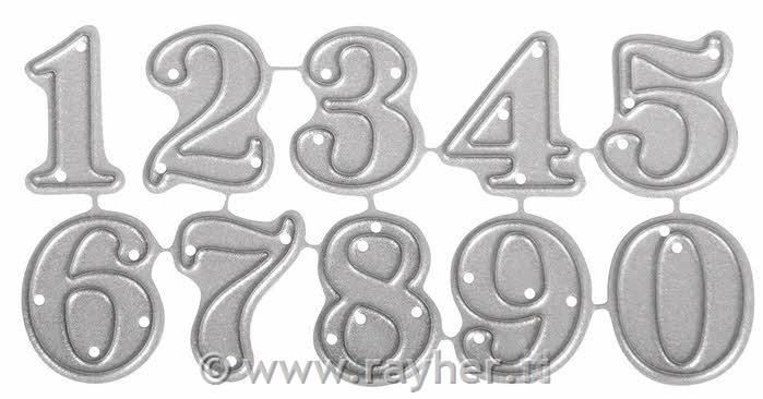 Fustelle Rayher: Numeri Piccolibus.blis. 10 pz0,8-1,9cm