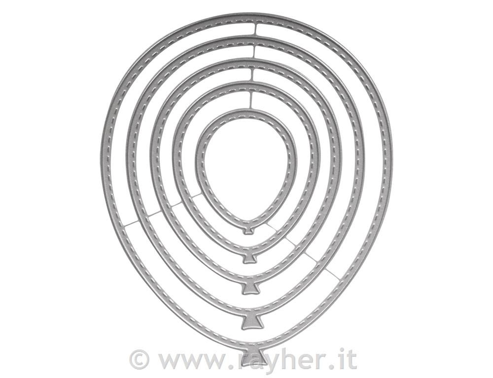 Fustelle Rayher: Nesting Balloonsbus.blis. 5 pz9,5x12cm