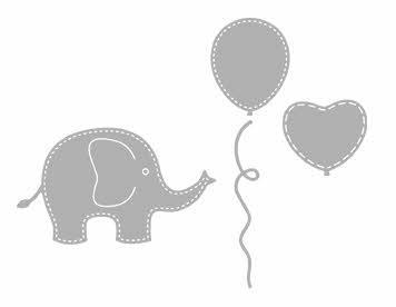 Punching stencil Set: Baby Elephant, 2,