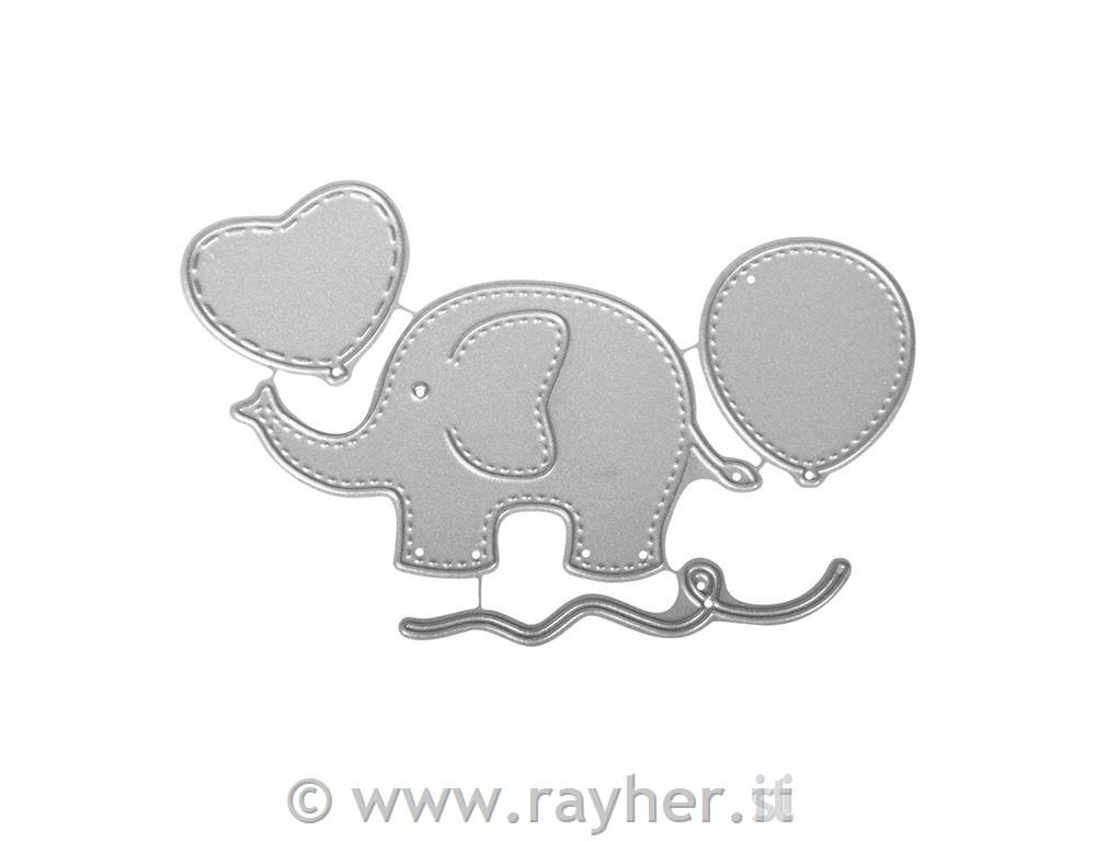 Punching stencil Set: Baby Elephant, 2,