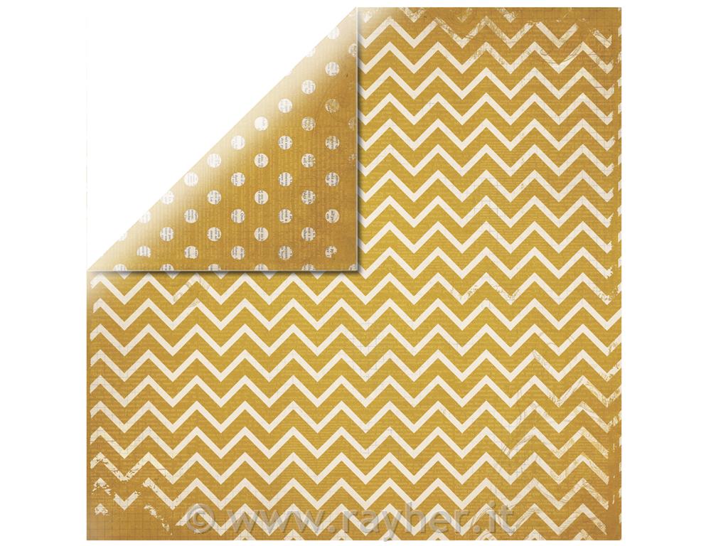 Scrapbooking paper Chevron, ochre, 30.5x