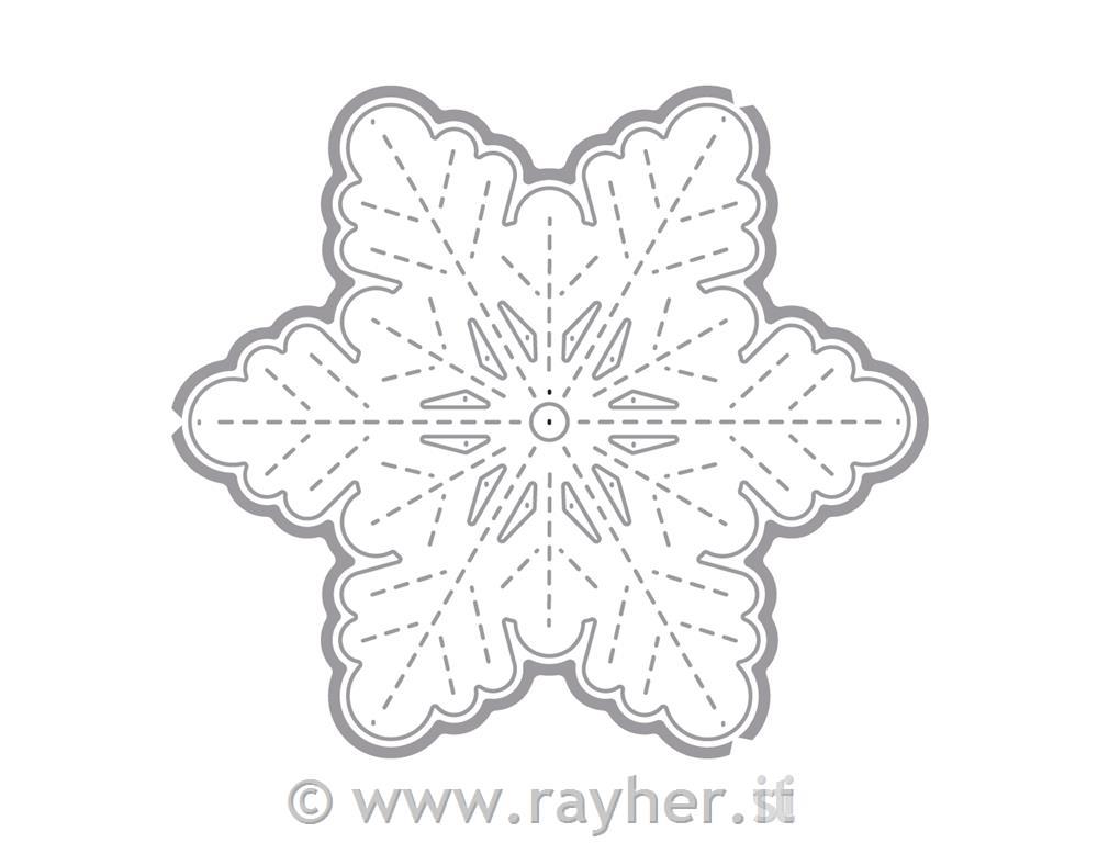 Fustelle Rayher: fiocco di nevebus.blis. 1pz