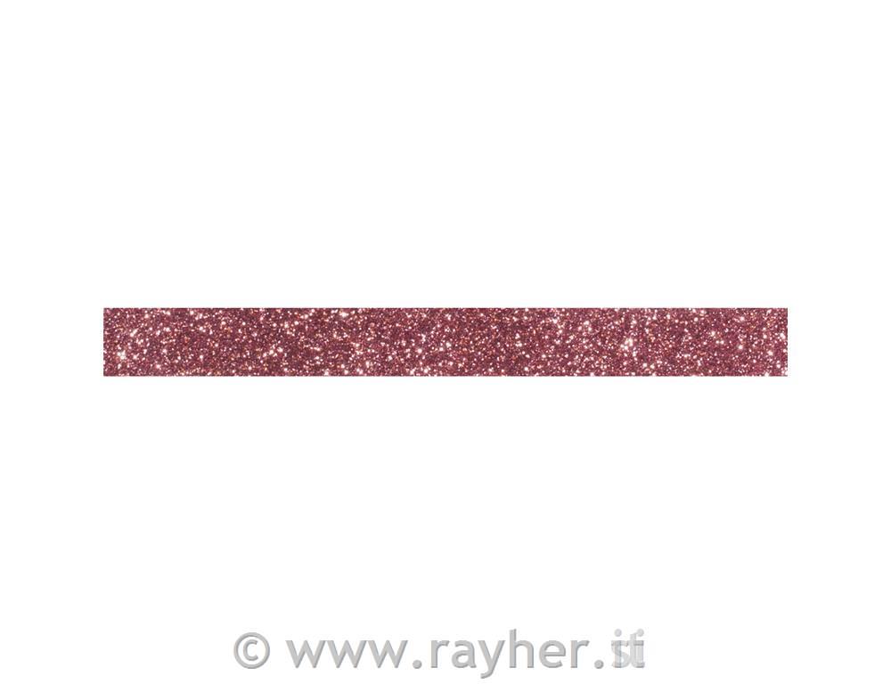 Glitter Tape, antique pink, 15mm, roll 5