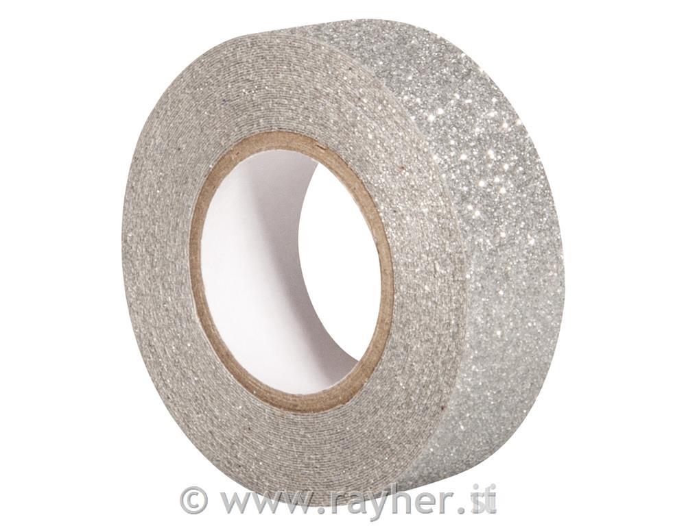 Nastro adesivo glitter15mm, rotolo 5margento