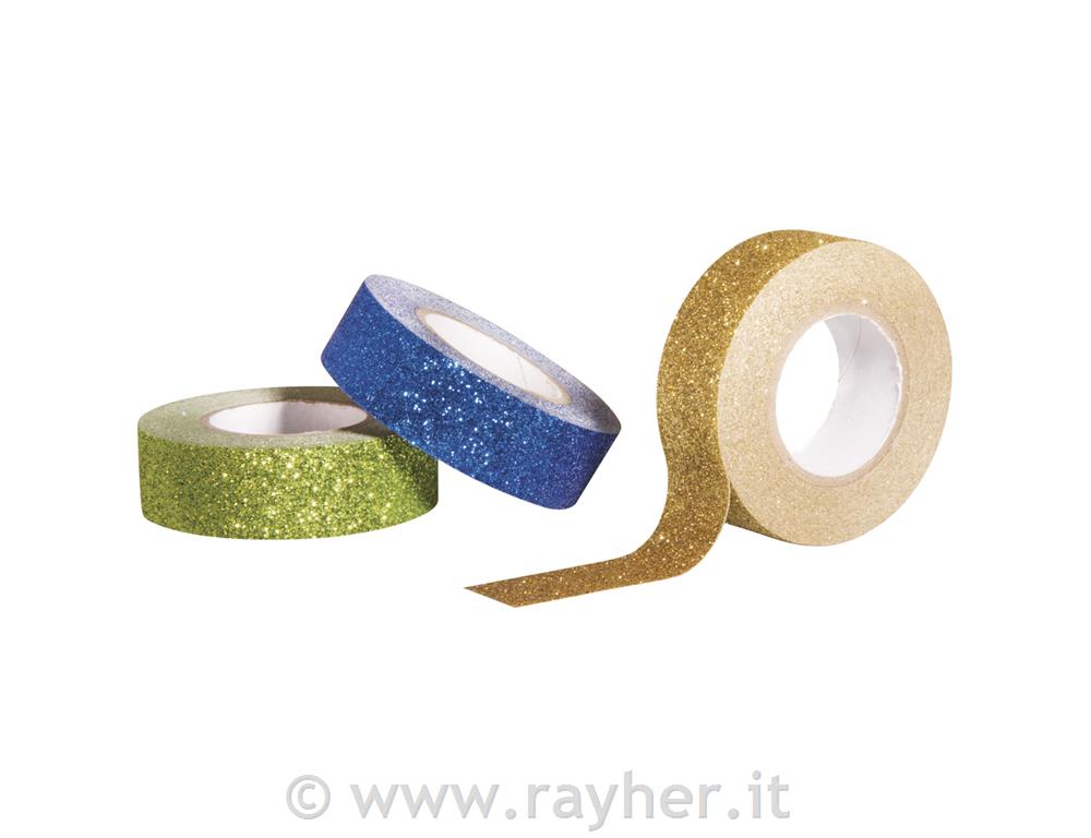 Nastro adesivo glitter15mm, rotolo 5moro