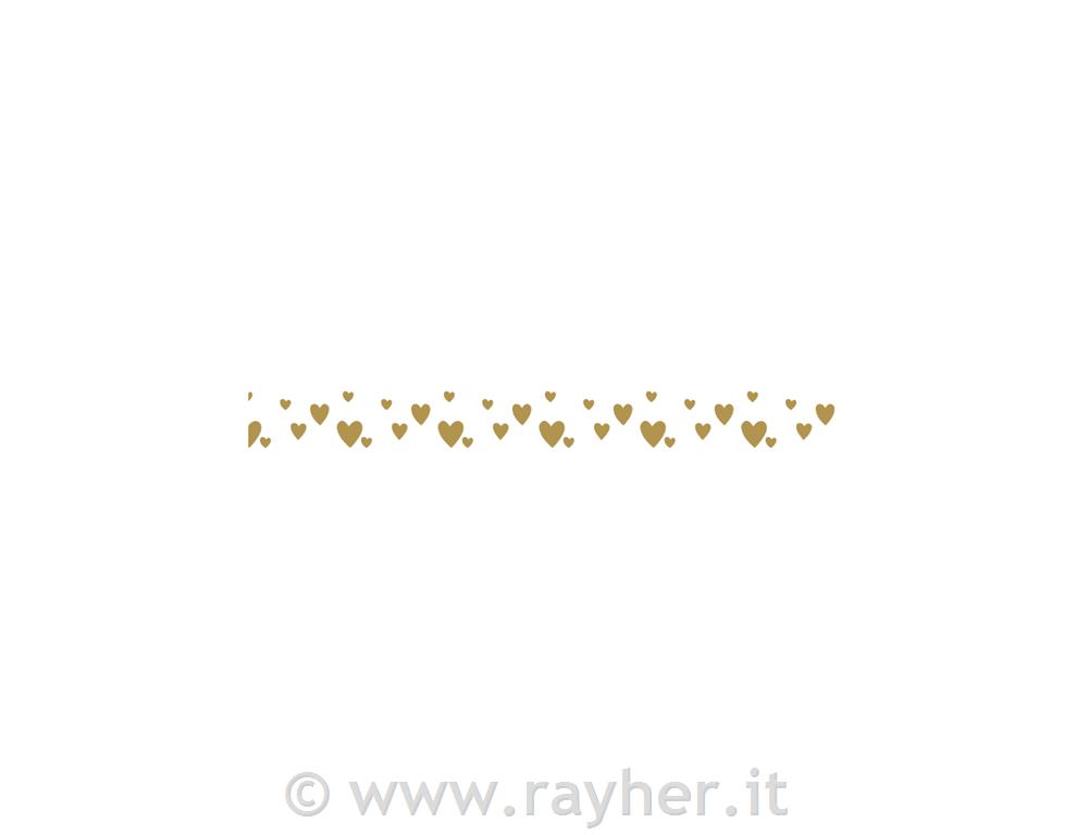 Washi Tape cuoricini10mm, rotolo 15moro