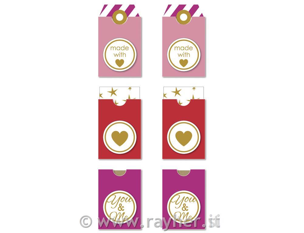 Nalepke tagi "Made with Love" 6 kosov
