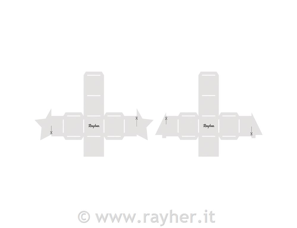 Mascherine carta stella e abeteBox finiti 4,5x4,5cm, bus.blis. 2pz