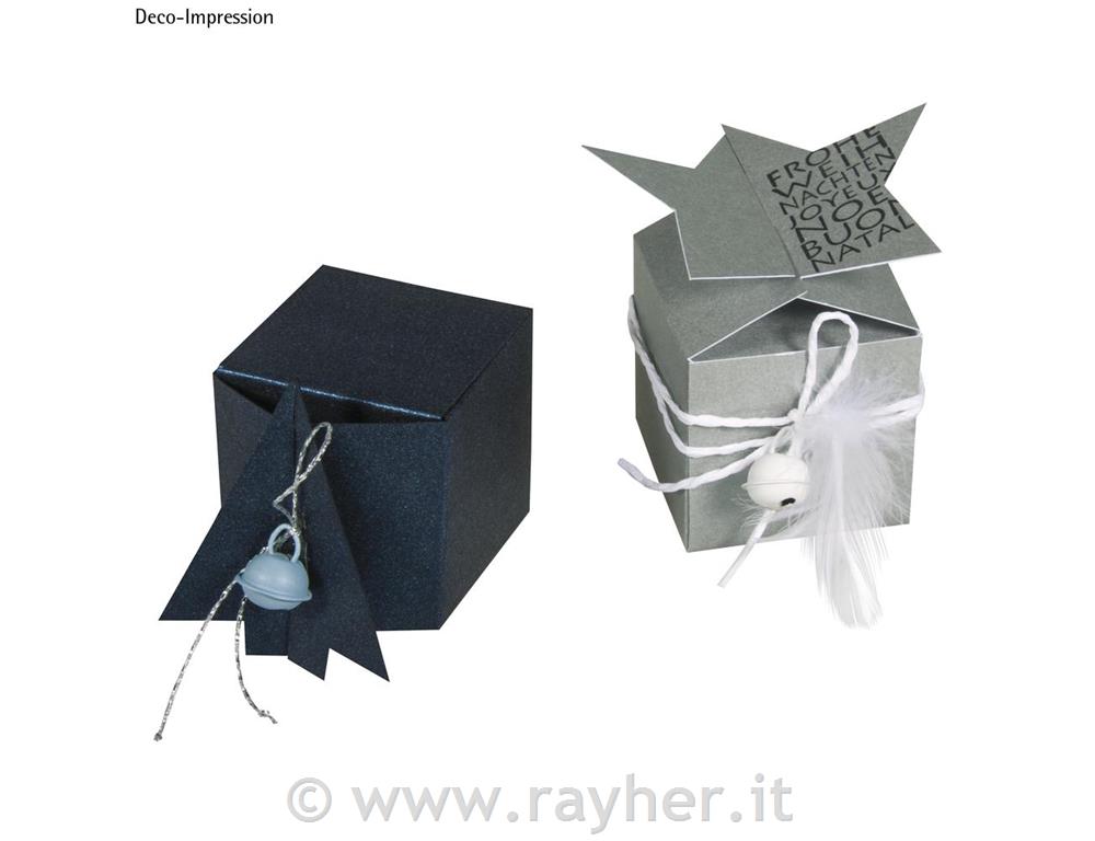 Mascherine carta stella e abeteBox finiti 4,5x4,5cm, bus.blis. 2pz