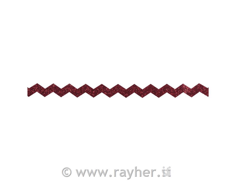 Lepilni trak Chevron, rdeč, 15mm, 5m