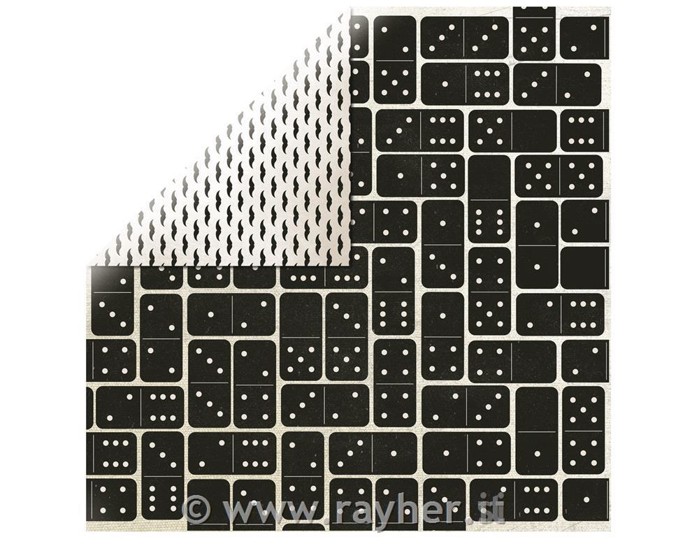 Carta scrapbooking Moustache30,5x30,5cm, 150g/m2