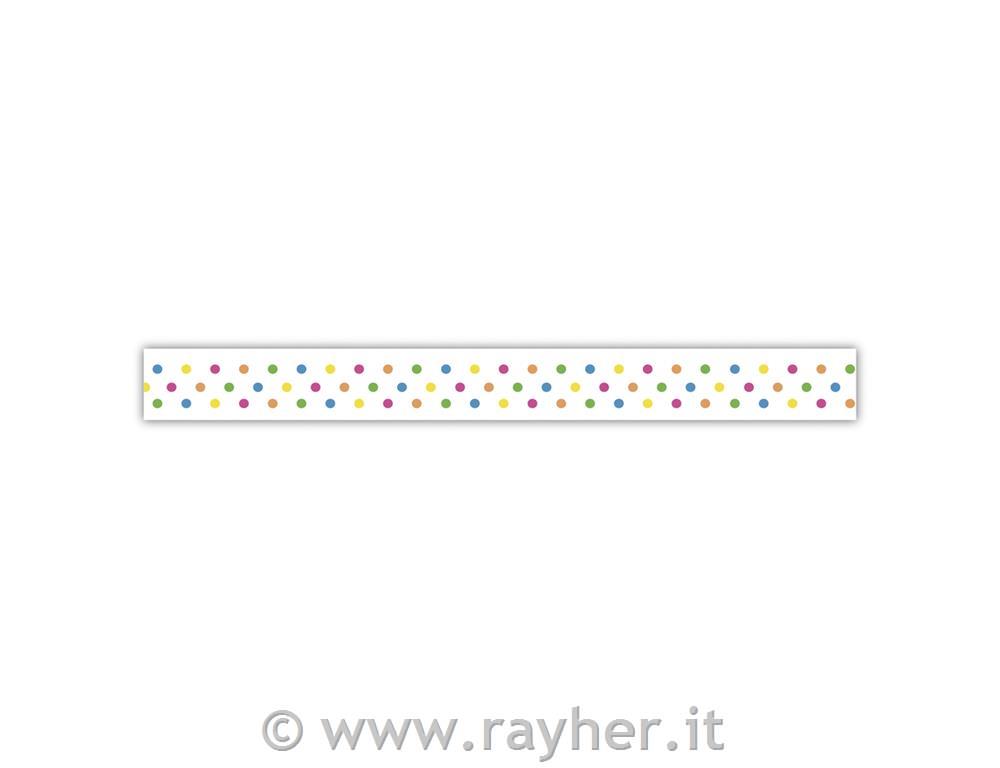 Washi Tape Confetti, 15mm, roll 15m