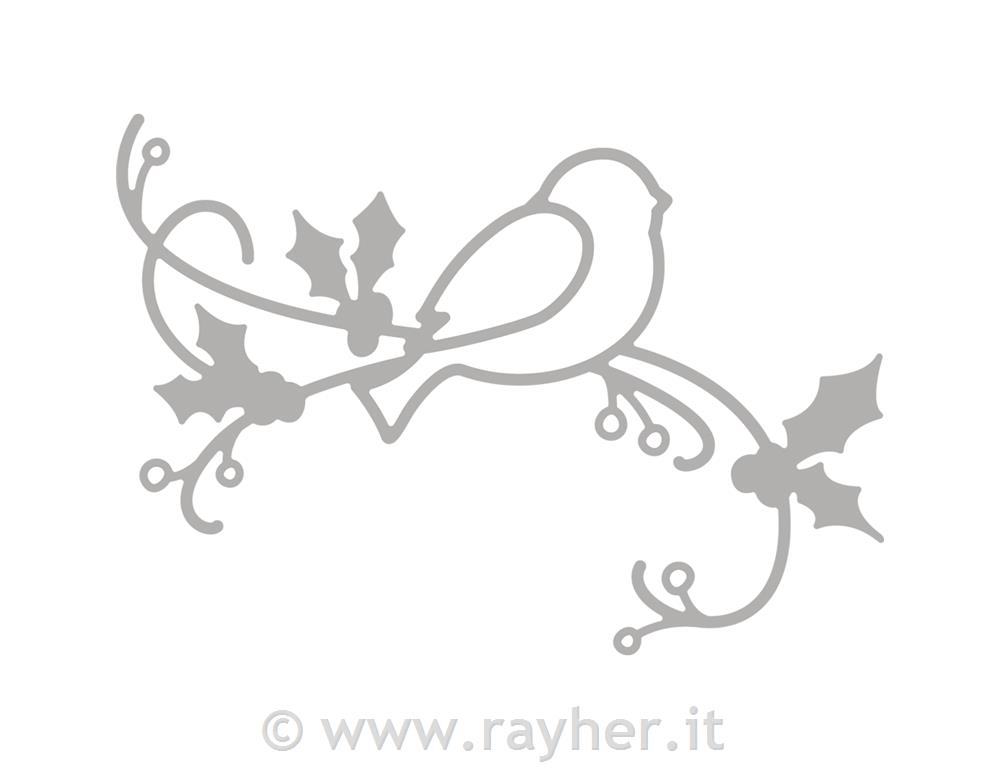 Rezalne šablone TinaB: Ptica na veji 9,9x7 cm