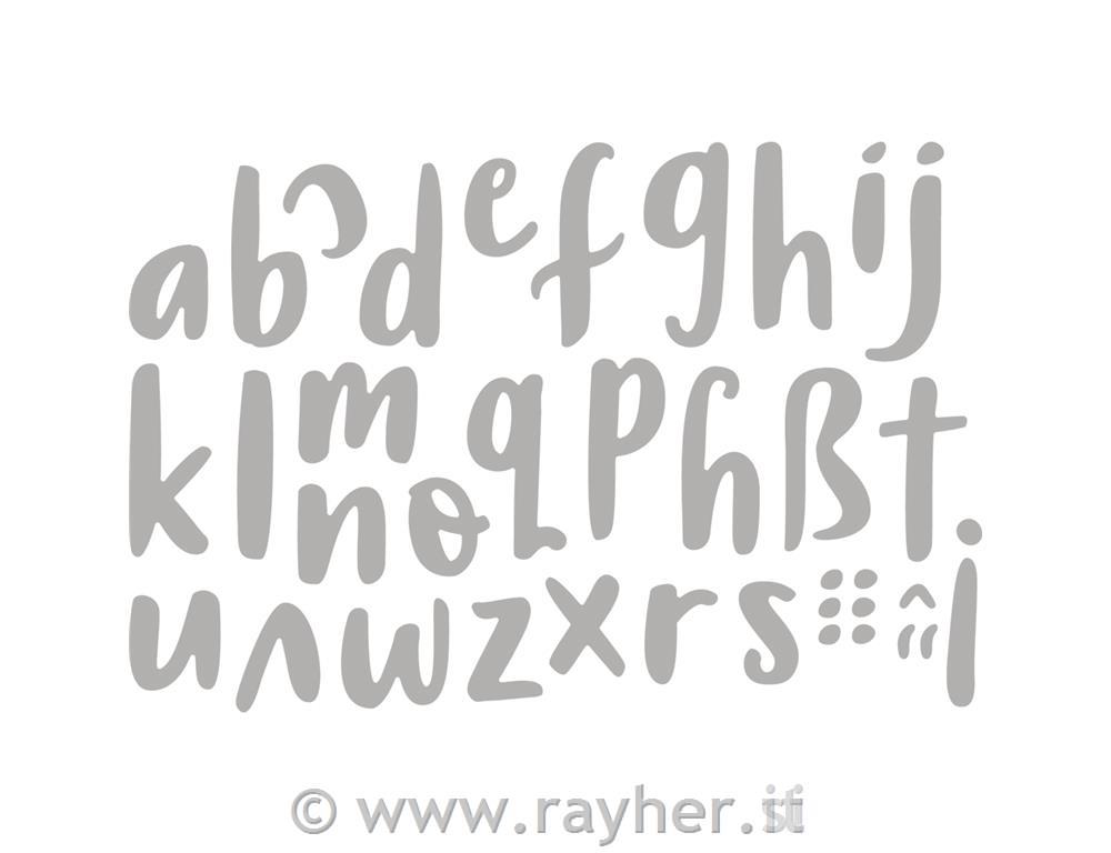 Rezalne šablone TinaB: Črke 0,5-2,8cm