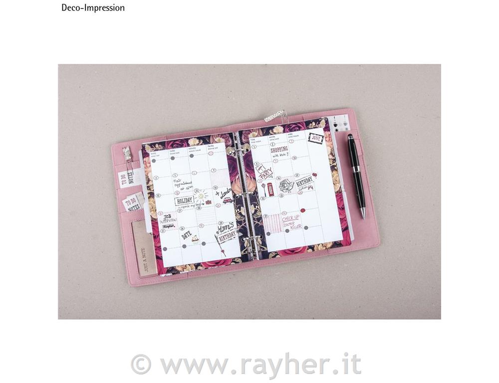 Mesečni in tedenski planer, Vzorčast 12 listov,