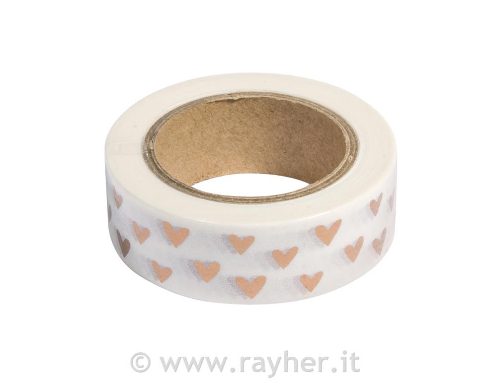 Washi Tape Set pink/zlati, 15mm, 3x10m