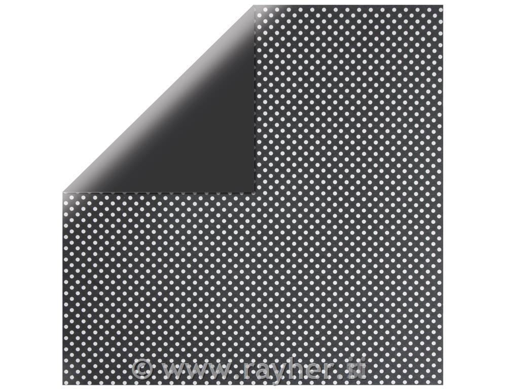 Carta scrapbooking: glitter Dots, nero30,5x30,5cm, 190 g/m2
