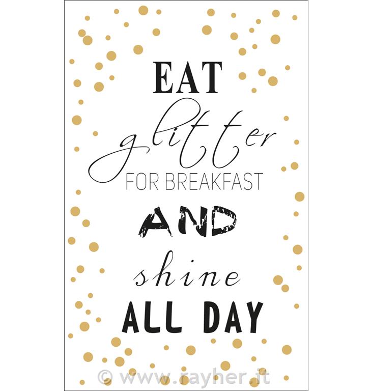 Decalcomania "Glitter", nero/oro, detto+pois, bus.blis. 2fogli