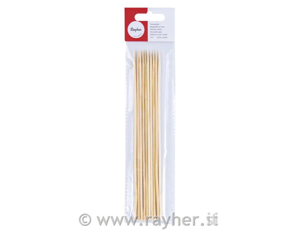 Bastoncini per mobile, 3mm o20 cm lung.,busta 10 pz