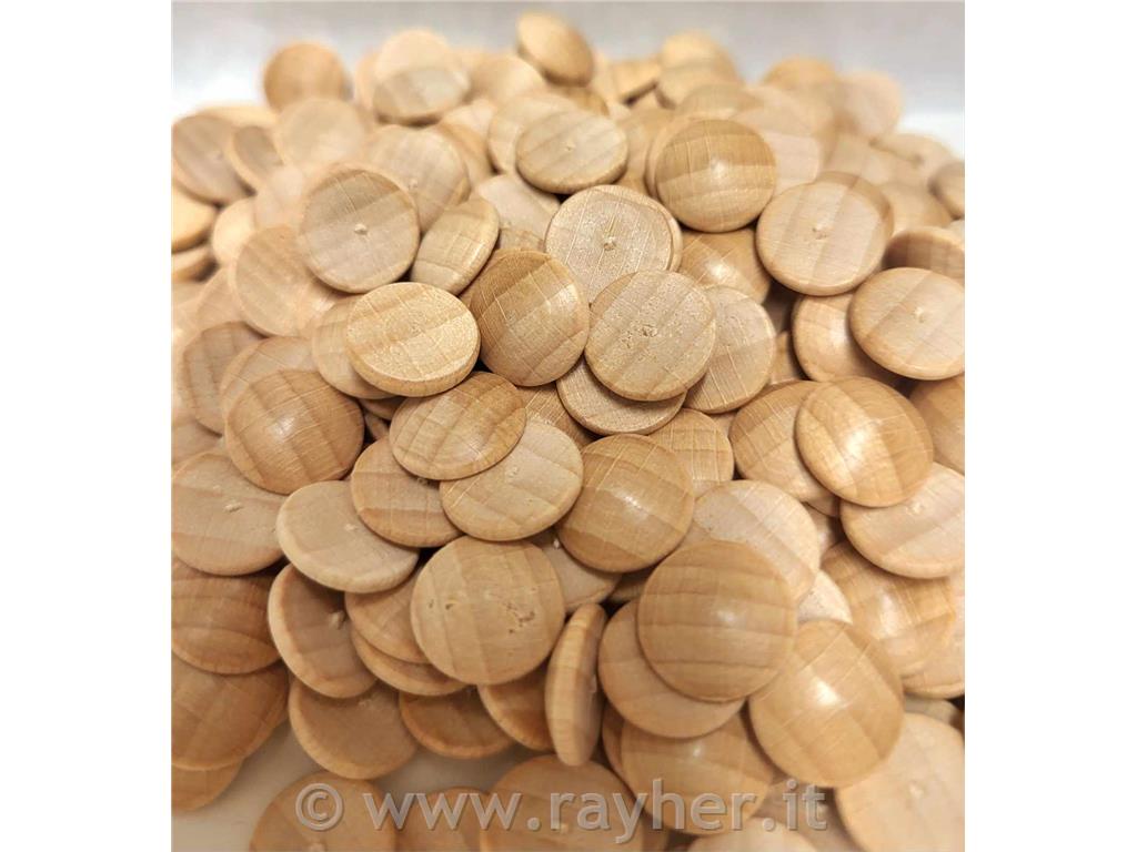 Dischetti legno, tondi, concavi12 mm