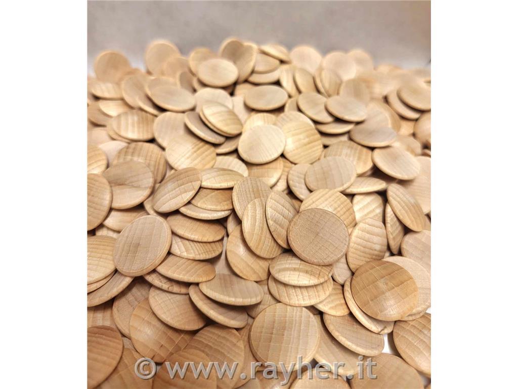 Dischetti legno, tondi, concavi20 mm
