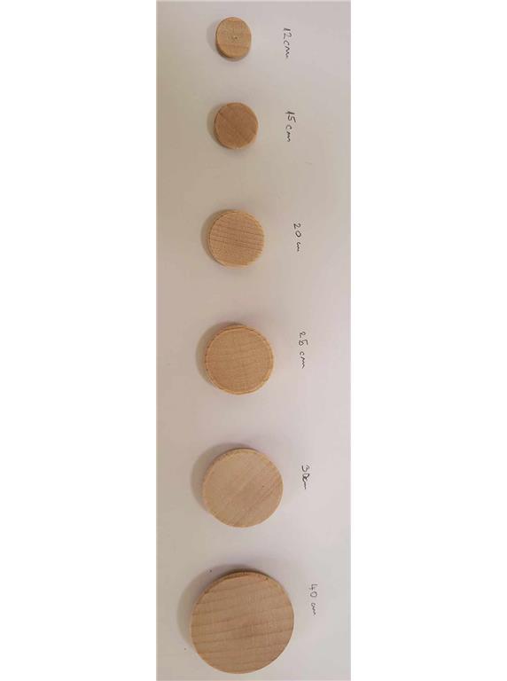 Dischetti legno, tondi, concavi20 mm