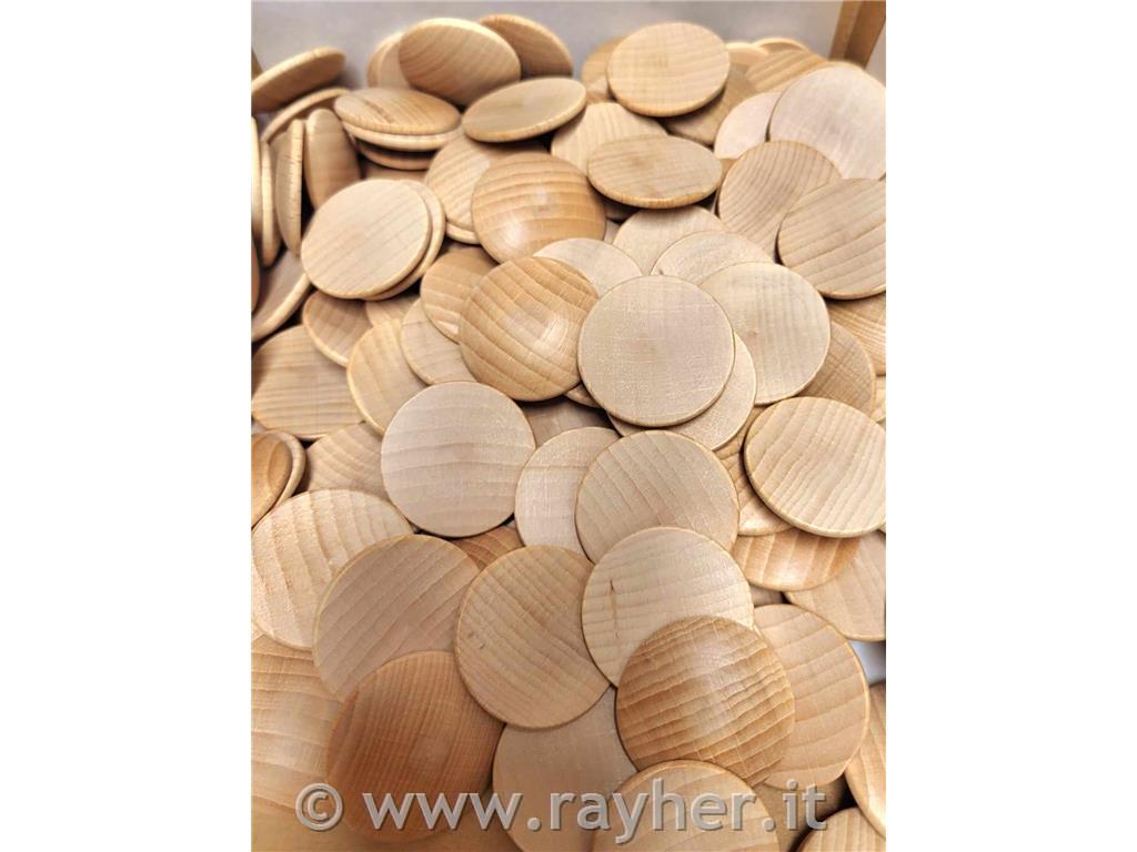 Dischetti legno, tondi, concavi40 mm