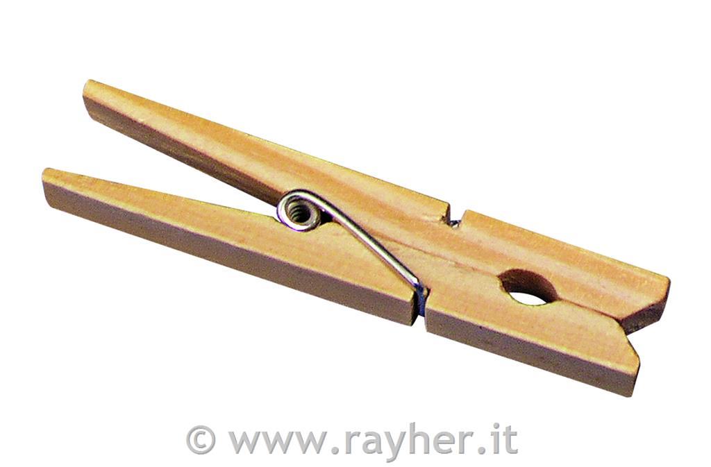 Mollette di legno, 72 mmbusta 100 pezzi