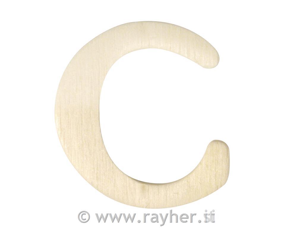 Lesena črka, 4 cm, C