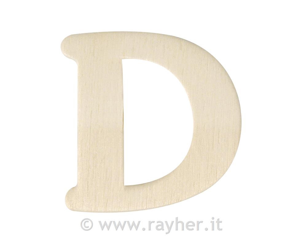 Lettere in legno, 4 cmD