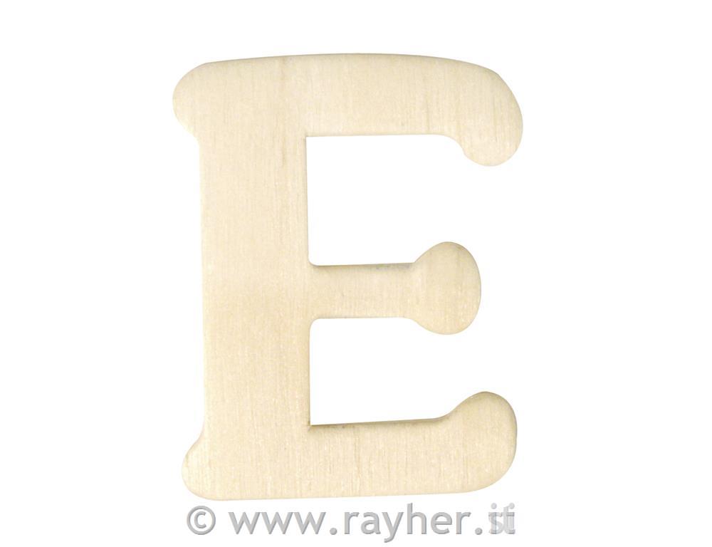 Wooden letters, 4 cm, E