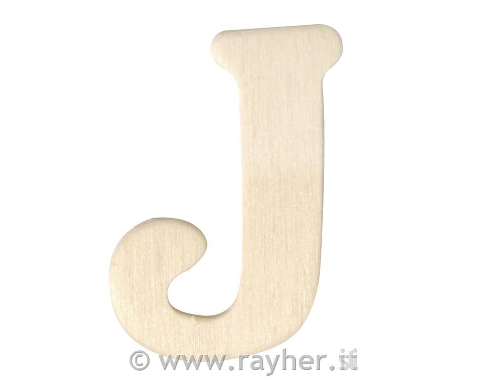 Lettere in legno, 4 cmJ